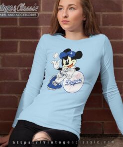 Mickey Mouse Los Angeles Dodgers Long Sleeve Tee