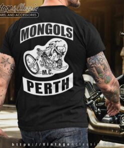 Mongols Mc Perth T shirt Backside
