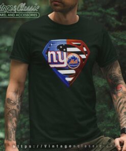 New York Giants And New York Mets Superman Shirt