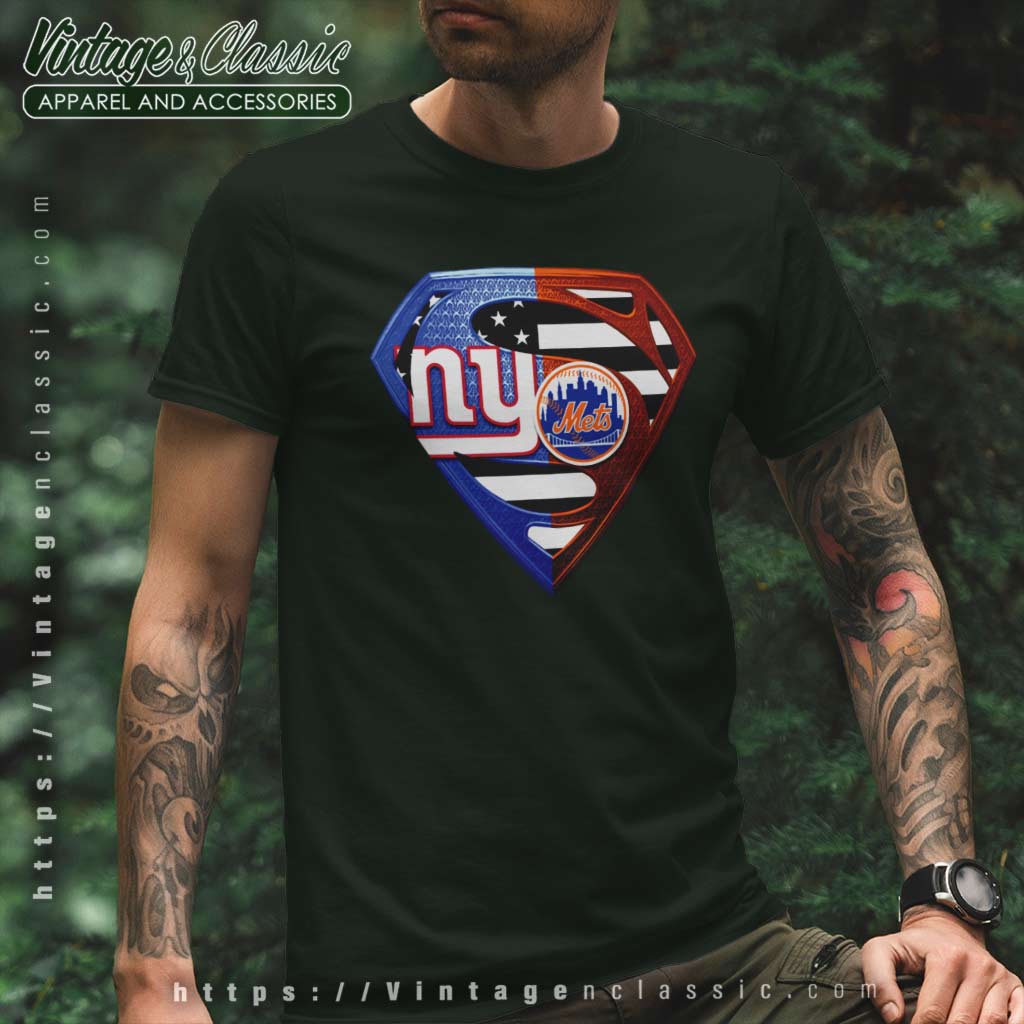 New York Giants And New York Mets Superman Shirt - High-Quality