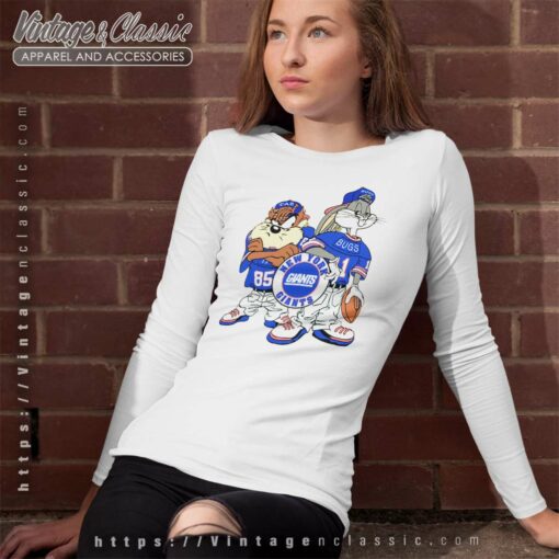 New York Giants Looney Tunes Shirt, Bugs Bunny Taz Shirt