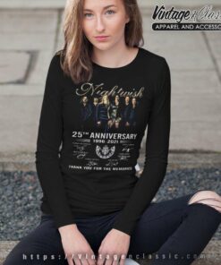Nightwish Shirt 25th Anniversary Thank You For The Memories Long Sleeve Tee