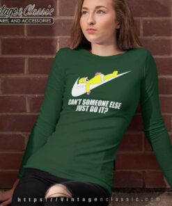 Nike Homer Simpson Cant Somebody Else Just Do It Long Sleeve Tee