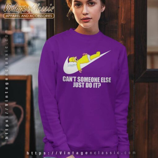 Nike Homer Simpson Cant Somebody Else Just Do It Shirt