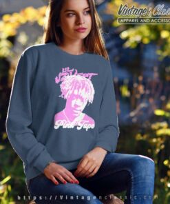 Official Lil Uzi Vert Pink Tape Garment Dyed Sweatshirt