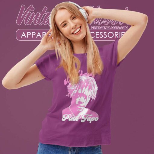 Official Lil Uzi Vert Pink Tape Garment Dyed Shirt