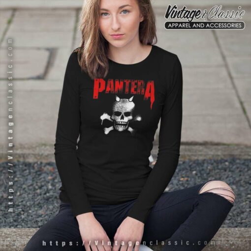 Pantera Horned Skull Stencil Shirt