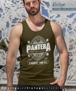 Pantera Stronger Than All Beer Mat Tank Top Racerback
