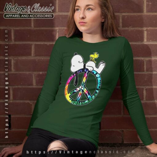 Peace And Love Hippie Sleeping Snoopy Shirt