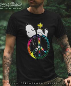 Peace And Love Hippie Sleeping Snoopy T Shirt