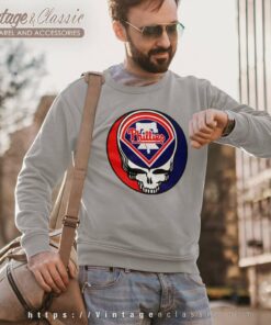 Philadelphia Phillies Grateful Dead Baseball Sweatshirt