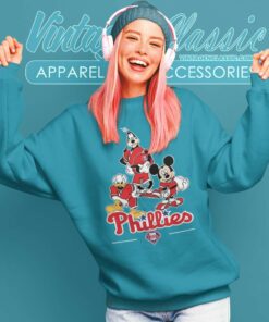 Philadelphia Phillies Mickey Donald Goofy Sweatshirt