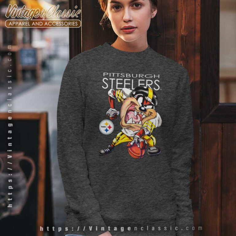 Pittsburgh Steelers Looney Tunes Taz Shirt - Vintagenclassic Tee