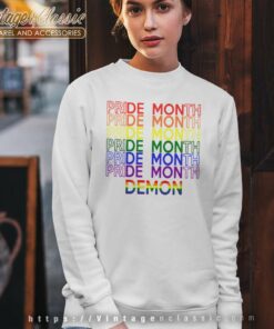 Pride Month Demon Rainbow, Pride Demon Shirt