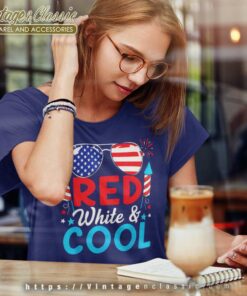 Red White And Cool 4th Of July Fireworks Women TShirt