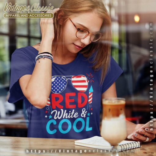 Red White And Cool 4th Of July Fireworks Shirt