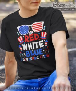 Red White Blue Pacu Nurse Crew T Shirt