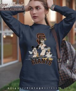 San Francisco Giants Mickey Mouse Donald Duck Goofy Sweatshirt