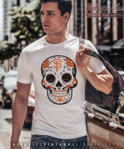 San Francisco Giants 2014 Campeones Sugar Skull Graphic Tee Shirt  Men's XL A20