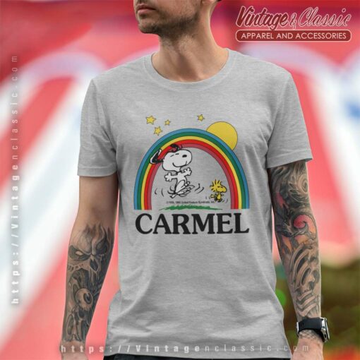 Snoopy Carmel Peanuts Rainbow Shirt