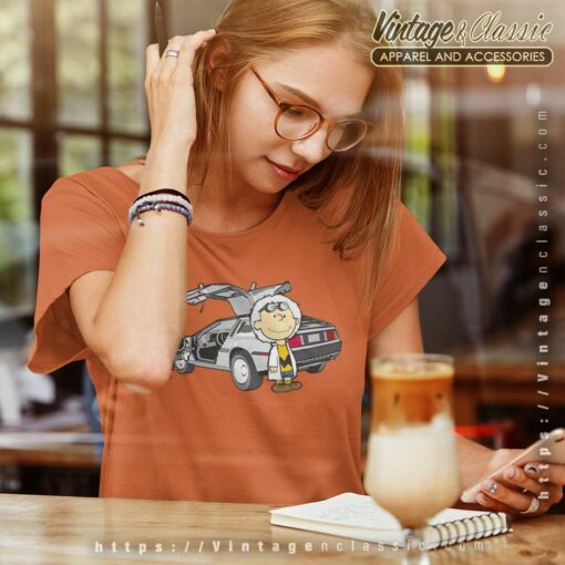Snoopy Charlie Brown Back To The Future Shirt