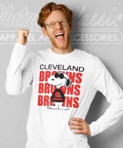 Snoopy Cleveland Browns Browns Repeat Long Sleeve Tee