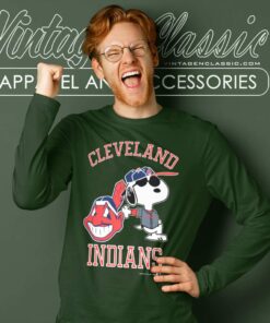 Snoopy Cleveland Indians Mlb Baseball Shirt - High-Quality Printed Brand