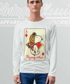 Snoopy Flying Ace Card Long Sleeve Tee