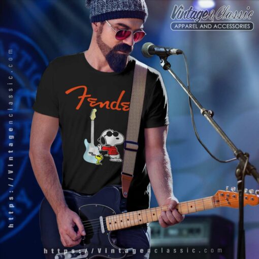 Snoopy Guitar Player Fender Shirt