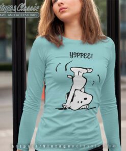 Snoopy Handstand Yippee Funny Long Sleeve Tee