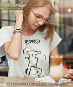 Snoopy Handstand Yippee Funny Women TShirt