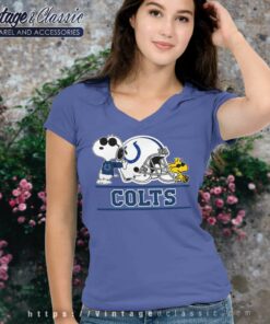 Snoopy Indianapolis Colts Nfl Football V Neck TShirt