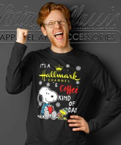 Snoopy Its A Hallmark Channel And Coffee Kind Of Day Long Sleeve Tee