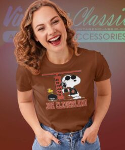 Snoopy Joe Cleveland Browns Football Women TShirt