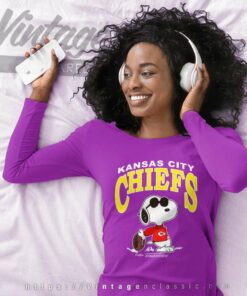 Snoopy Kansas City Chiefs Football Long Sleeve Tee