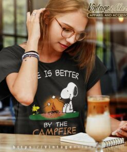 Snoopy Life Is Better By The Campfire Women TShirt