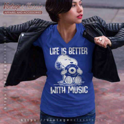 Snoopy Life Is Better With Music Shirt
