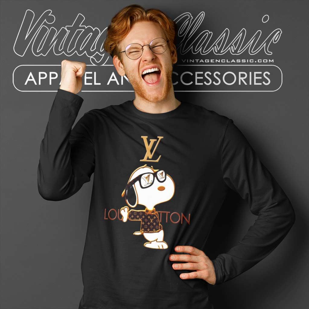 Cool Peanut Snoopy Louis Vuitton T Shirt Sale, Louis Vuitton Black T Shirt  - Allsoymade