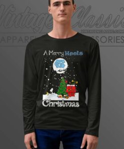 Snoopy North Carolina Tar Heels Ugly Christmas Long Sleeve Tee