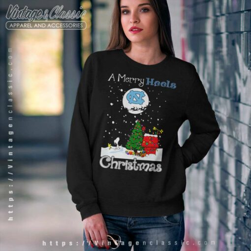 Snoopy North Carolina Tar Heels Ugly Christmas Shirt