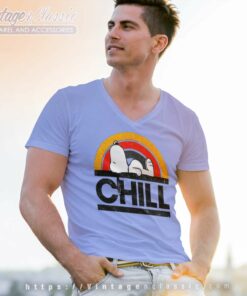 Snoopy Peanuts Chill Relaxed V Neck TShirt