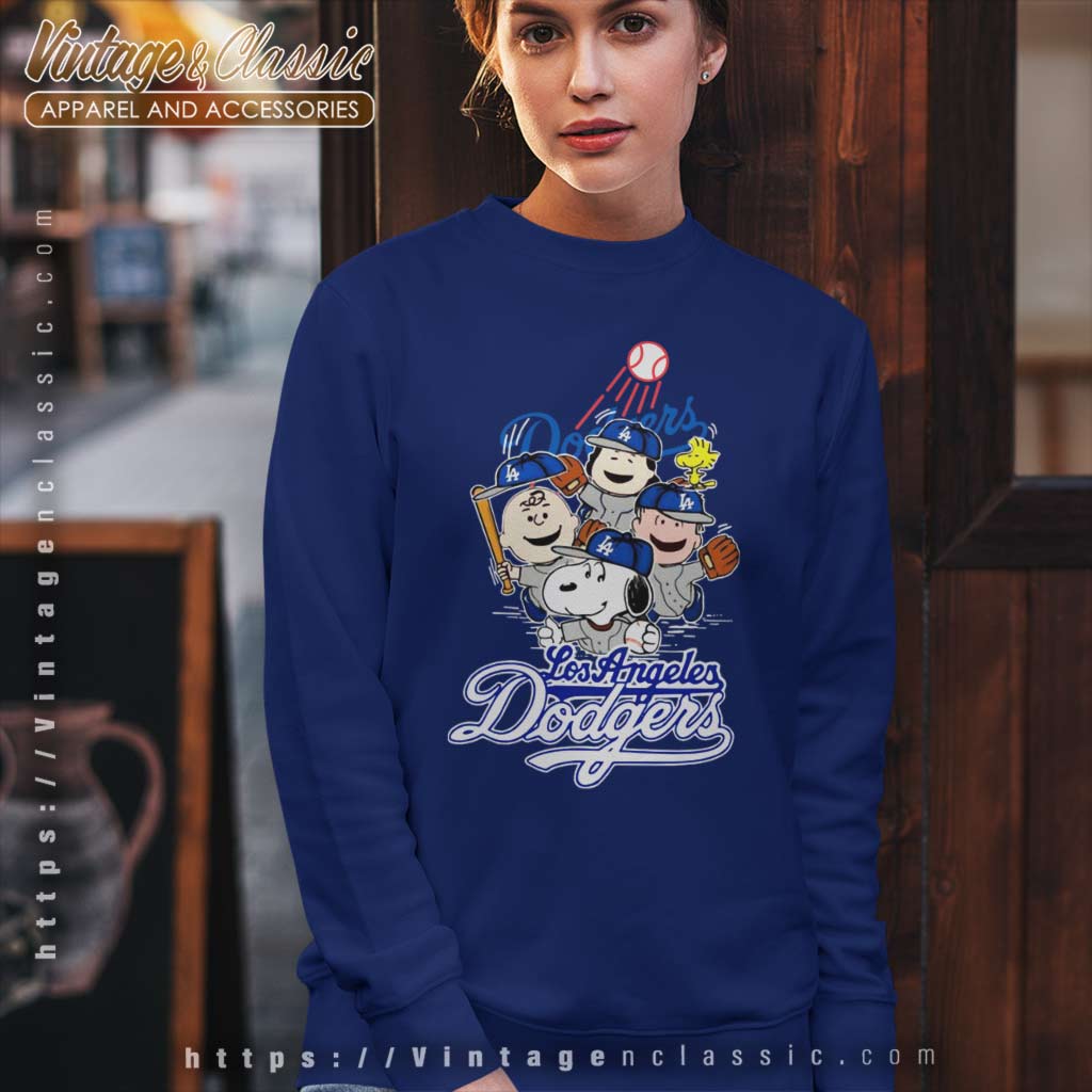 Peanuts Charlie Brown And Snoopy Playing Baseball Los Angeles Dodgers  T-shirt, hoodie, sweater, long sleeve and tank top
