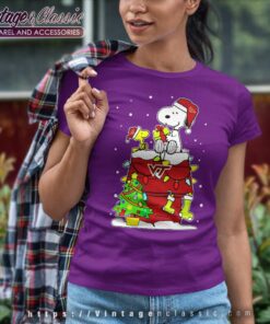 Snoopy Woodstock Virginia Tech Hokies Ugly Christmas Women TShirt