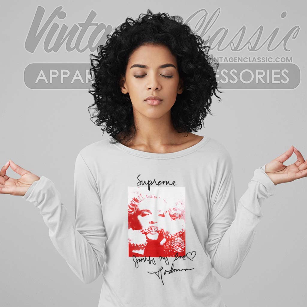 Supreme Madonna Justify My Love Shirt   High Quality Printed Brand