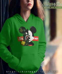 Supreme Mickey Mouse Bape Hoodie