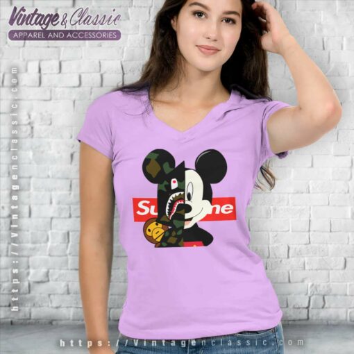 Supreme Mickey Mouse Bape Shirt
