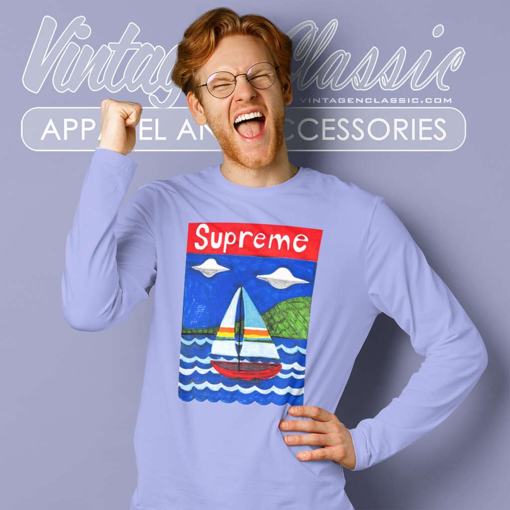 Supreme Sailboat Painting UFO Box Logo Shirt - High-Quality