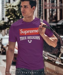 True Religion X Supreme Collaboration Logo T Shirt