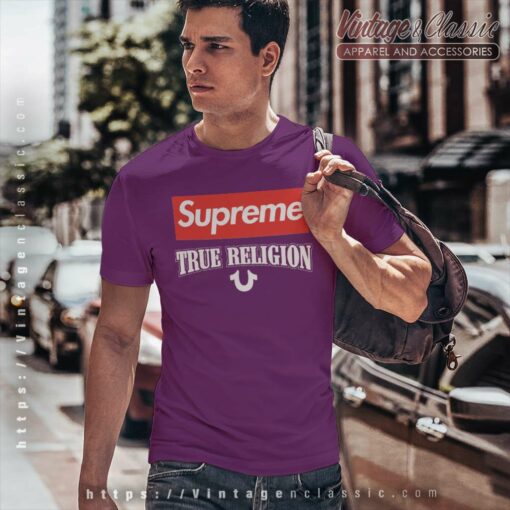 True Religion X Supreme Collaboration Logo Shirt