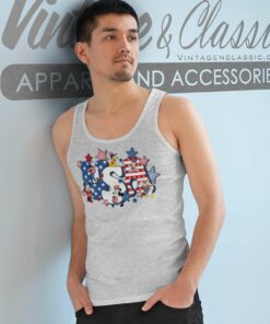 Usa Mickey And Friends 4th Of July Flag Tank Top Racerback